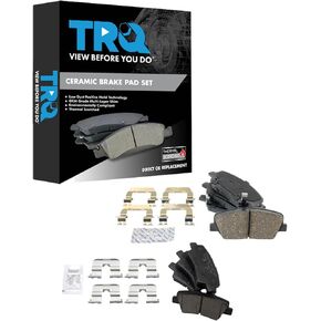 TRQ Brake Pads Ceramic Compatible with 2013-2016 Hyundai Veloster 2014-2015 Kia Optima