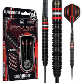 مجموعة سهام Winmau Pro-Line Tungsten Steeltip Dart 22 جرام مع طائرات بريزم ألفا وأعمدة قوة المنشور (السيقان)