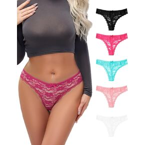 نساء مثير الدانتيل ثونغ G-String Bikini سراويل بيكيني مع V الخلفي نايلون لا عرض الملابس الداخلية بسلاسة منخفضة الخصر