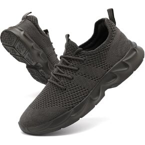 Mens Walking Running Shoes Slip On Sneakers Non Slip Workout Tennis Athletic Casual Lightweight Breathable Mesh Shoes