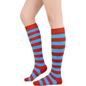 Zando Knee High Socks for Women Stripes Long Tall Tube Socks Athletic Knee High Stockings -for Casual&Outdoor Sports