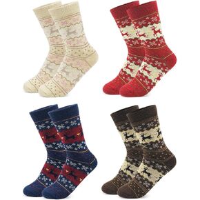 Jinny's Shoppe Women’s Novelty Cute Crew Socks – 4/5 Pairs Colorful Soft Cozy Lovely Cotton Socks for Everyday Casual Wear
