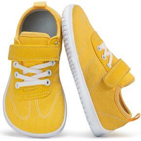 Kids Wide Toe Box Barefoot Shoes Breathable Comfy Summer Canvas Sneakers | Toddler Boys/Girls Zero Drop Minimalist Outdoor Activities Walking Running Shoe