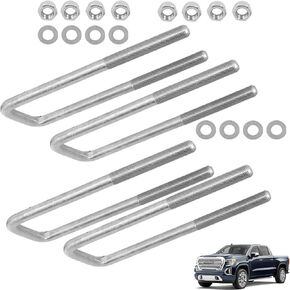 4pcs Square U-Bolts 2.5 Wide 8.75 Long Leaf Springs Prings for Silverado Sierra 1500 1988-2019