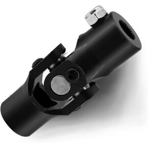 3/4" Round x 9/16" -26 Spline Black Steering Universal Joint Single U Joint Shaft,Total Length: 96mm (3-3/4")