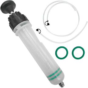 Car Fluid Extractor, 200CC Vehicle Fluid Fuel Vacuum Transfer Syringe Pump, Manual Automotive Fuel Oil Suction Filler Extractor Pump Accessories, Universal for SUV, Sedan, Truck