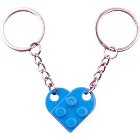 Heart Keychains Matching Brick Keychain for Couples Keychain Heart Building Block Keychain for Boyfriend Girlfriend