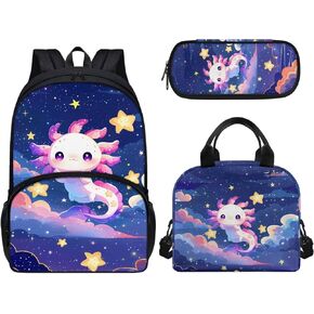 17 في حقيبة الظهر التي تم تعيينها لـ Teen Boys Girls America Flag Lightning Soccer Pattern Pattern Bookbags Propack مع صندوق غداء معزول وحالة قلم رصاص 3 في 1 حقائب مدرسية مجموعة هدية