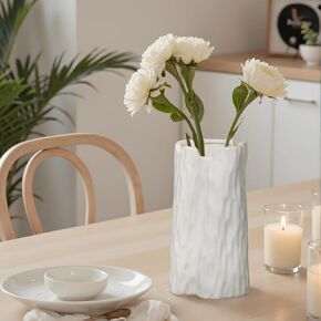 Black Ceramic Flower Vase Decor, Modern Floras Vase Home Decor for Living Room Entryway Table Centerpieces,Shelf, Gifts and Festivals