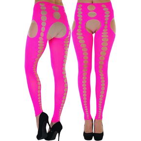 ToBeInStyle Women's Pothole & Slashed Footless Design Leggings