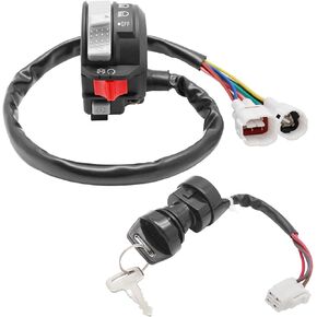 M MATI Start Stop Headlight Switch & Ignition Key Switch for Yamaha YFZ450 2006-2013 4KB-83973-00-00 4KB-83973-20-00 5TG-82510-01-00