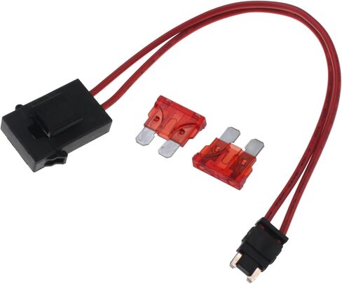 ZOOKOTO 32V Low Profile Mini Fuse Adapter Tap Fuse Kit with 2 Pcs 10A Blade Style Fuse, Electrical Circuit Protection Fuse Tap Adapter Fuse Holder Connector for Car Boat Truck RV SUV in Kuwait