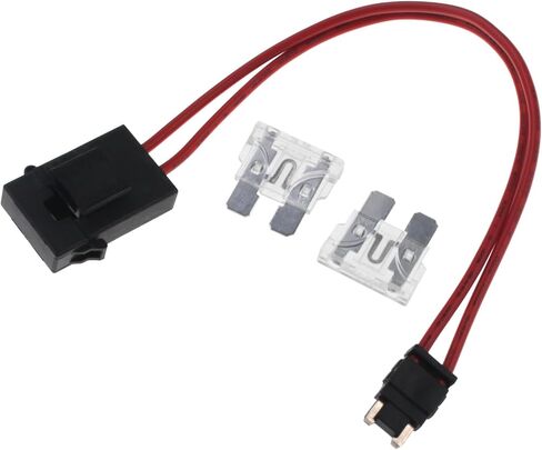 ZOOKOTO 32V Low Profile Mini Fuse Adapter Tap Fuse Kit with 2 Pcs 10A Blade Style Fuse, Electrical Circuit Protection Fuse Tap Adapter Fuse Holder Connector for Car Boat Truck RV SUV in Kuwait