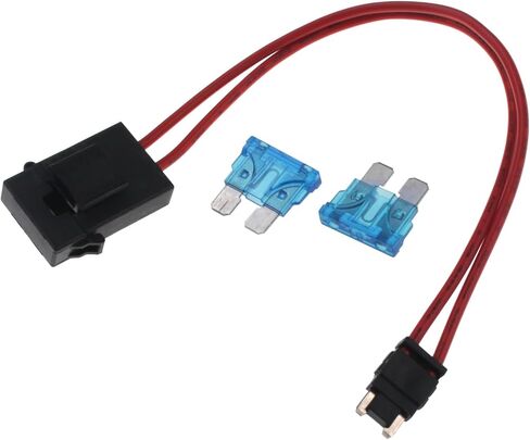 ZOOKOTO 32V Low Profile Mini Fuse Adapter Tap Fuse Kit with 2 Pcs 10A Blade Style Fuse, Electrical Circuit Protection Fuse Tap Adapter Fuse Holder Connector for Car Boat Truck RV SUV in Kuwait