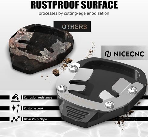 Aluminum Motorcycle Foot Support Plate Side Support Pad Extension Compatible with Yamaha Tenere 700 XTZ700 2019-2024, Tenere 700 Rally Edition 2020-2024, Tenere 700 World Raid 2022-2023, Black in Kuwait