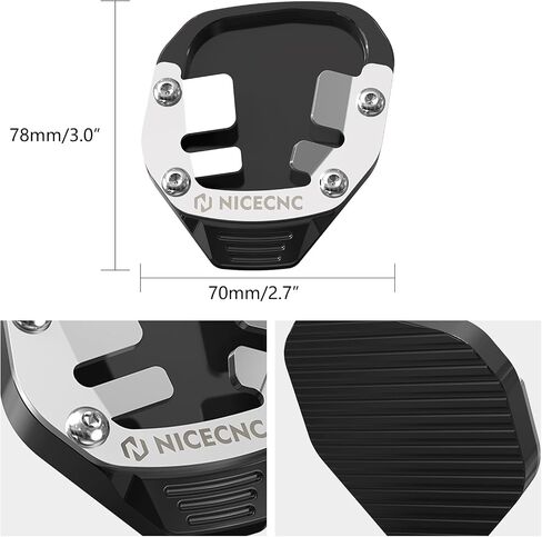 Aluminum Motorcycle Foot Support Plate Side Support Pad Extension Compatible with Yamaha Tenere 700 XTZ700 2019-2024, Tenere 700 Rally Edition 2020-2024, Tenere 700 World Raid 2022-2023, Black in Kuwait