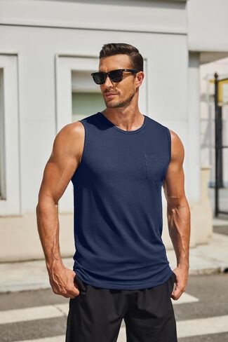 COOFANDY Men's Casual Tank Tops Quick Dry Sleeveless Shirts Cotton Pique Summer Shirt 2 Pack Muscle Tee in Saudi Arabia