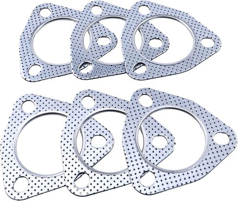 Car Exhaust Flange Gasket, 2.5 Inch, 3-Bolt Design, 6 Pack, for Header Muffler Catalytic Converter Car Accessories 3 Bolt Exhaust Gasket in Saudi Arabia