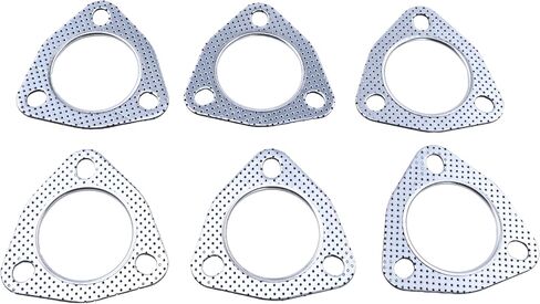 Car Exhaust Flange Gasket, 2.5 Inch, 3-Bolt Design, 6 Pack, for Header Muffler Catalytic Converter Car Accessories 3 Bolt Exhaust Gasket in Saudi Arabia