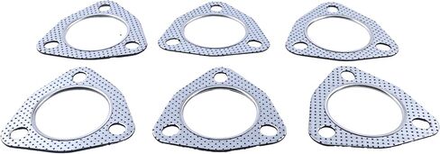 Car Exhaust Flange Gasket, 2.5 Inch, 3-Bolt Design, 6 Pack, for Header Muffler Catalytic Converter Car Accessories 3 Bolt Exhaust Gasket in Saudi Arabia