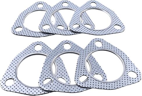 Car Exhaust Flange Gasket, 2.5 Inch, 3-Bolt Design, 6 Pack, for Header Muffler Catalytic Converter Car Accessories 3 Bolt Exhaust Gasket in Saudi Arabia