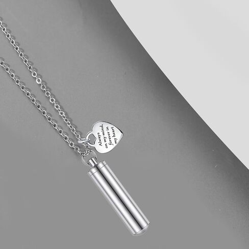 Cremation Jewelry Urn Ashes Necklaces for Women Men Cylinder Vial Ash Pendant, Memorial Urn Locket Ashes Holder in Saudi Arabia