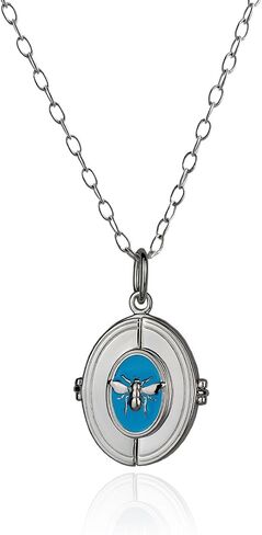 FashionJunkie4Life Honey Bee Resin Locket Necklace | 18" Sterling Silver Necklace & Picture Pendant Necklace | Honey Bee Silver Jewelry Gift for Women, Men, & Teenagers in Saudi Arabia