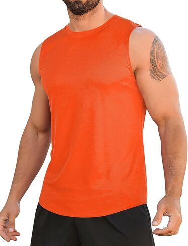 Babioboa Men's Tank Tops Gym Mesh Quick Dry Muscle Shirts Bodybuilding Sleeveless T-Shirt Workout Sports Fitness Tee in Kuwait