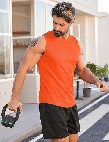 Babioboa Men's Tank Tops Gym Mesh Quick Dry Muscle Shirts Bodybuilding Sleeveless T-Shirt Workout Sports Fitness Tee in Kuwait