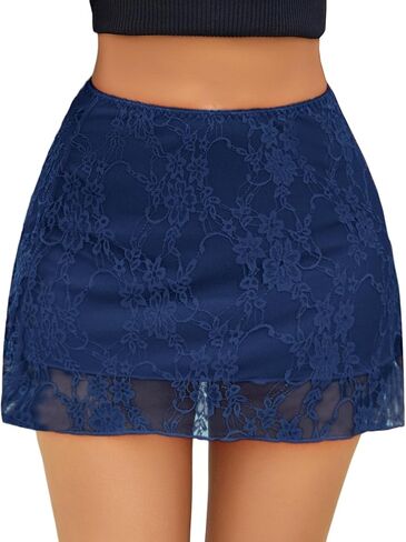 Avidlove Mini Skirt Lace Skirt for Women Sexy Half Slips Short Going Out Skirt Y2K Summer Skirts in Saudi Arabia