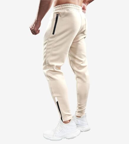 Fioboc Mens Joggers Weekend Performance Zip Ankle Jogger Athletic Sweatpants with Zipper Pockets Athletic Pant in Saudi Arabia