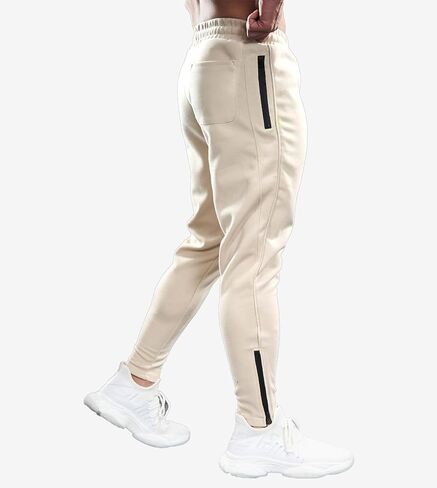 Fioboc Mens Joggers Weekend Performance Zip Ankle Jogger Athletic Sweatpants with Zipper Pockets Athletic Pant in Saudi Arabia
