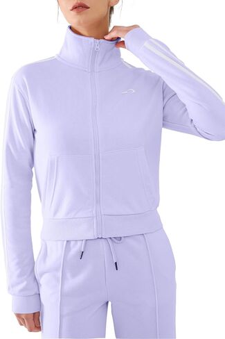 DITOK Track Suits for Women Set 2 Piece Spring Lounge Outfits Zip Up Sweatshirt & Sweatpants with Pocket Jogger Sweatsuits in Kuwait