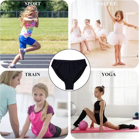 3 Packs Ballet Underwear High Cut Gymnastics Seamless Dance Underpants Briefs for Girls in Saudi Arabia