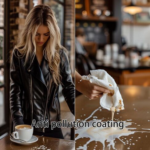 Womens faux leather jacket oversized fit button down lapel collar long sleeves in Saudi Arabia