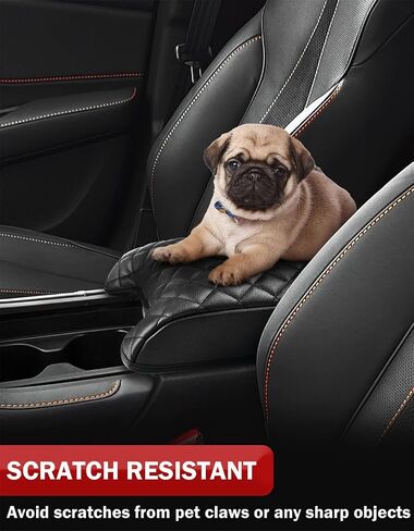 Center Console Armrest Cover for Acura RDX 2019 2020 2021 2022 2023 2024, Middle Console Lid Protector Cushion Pad, Vinyl Leather, Anti-scratch, Black in Kuwait