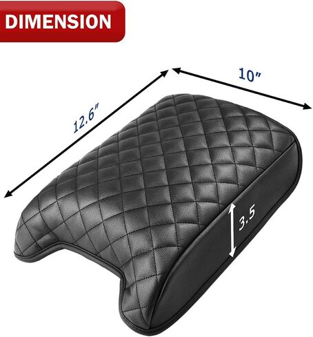 Center Console Armrest Cover for Acura RDX 2019 2020 2021 2022 2023 2024, Middle Console Lid Protector Cushion Pad, Vinyl Leather, Anti-scratch, Black in Kuwait