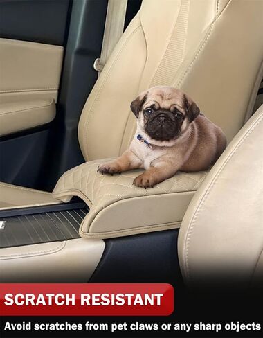 Center Console Armrest Cover for Acura RDX 2019 2020 2021 2022 2023 2024, Middle Console Lid Protector Cushion Pad, Vinyl Leather, Anti-scratch, Black in Kuwait