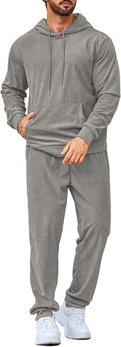 COOFANDY Men's Tracksuit 2 Piece Set Hoodie Sweatsuits Athletic Jogging Suits Casual Sports Outfits in Saudi Arabia