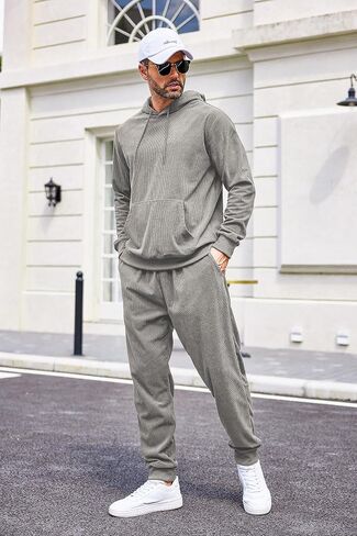 COOFANDY Men's Tracksuit 2 Piece Set Hoodie Sweatsuits Athletic Jogging Suits Casual Sports Outfits in Saudi Arabia