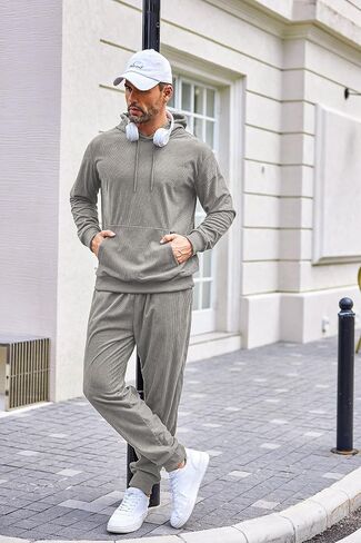 COOFANDY Men's Tracksuit 2 Piece Set Hoodie Sweatsuits Athletic Jogging Suits Casual Sports Outfits in Saudi Arabia