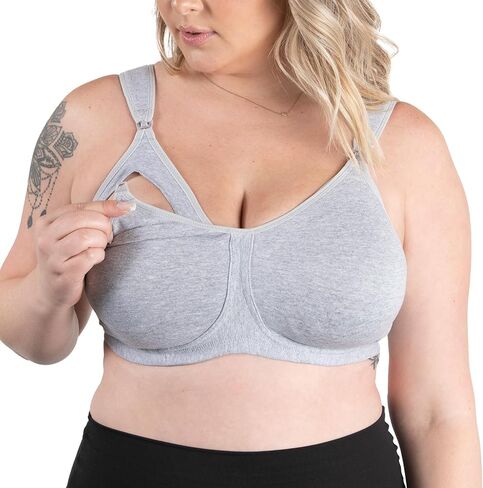 LEADING LADY, The Vivien, Wireless Nursing Bra for Women, Cushioned Straps, Unlined Fold-Down Cups, One Hand Nursing Clasps in Saudi Arabia