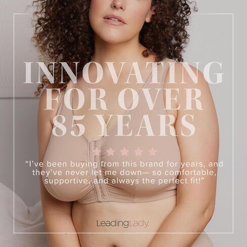 LEADING LADY, The Vivien, Wireless Nursing Bra for Women, Cushioned Straps, Unlined Fold-Down Cups, One Hand Nursing Clasps in Saudi Arabia