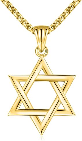 925 Sterling Silver Star of David Pendant Necklace with Stainless Steel Chain in Saudi Arabia