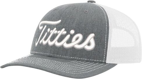 Funny 3D Puff Titties Embroidered Hat - Novelty Humorous Adult Humor Golf Trucker Hat Adjustable Snapback Cap for Adults in Saudi Arabia