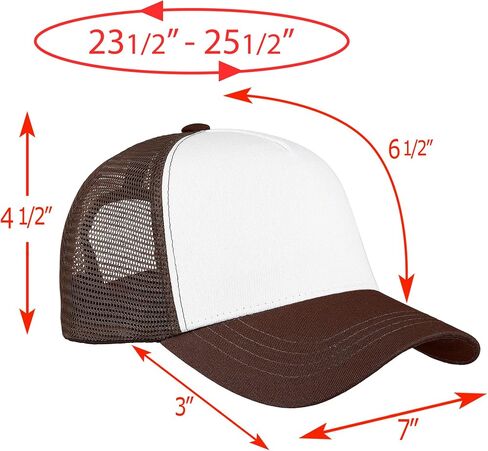 Falari 5-Panel Mesh Baseball Cap, Trucker Hat, Structured Plain Design, Cotton, Adjustable Size in Saudi Arabia
