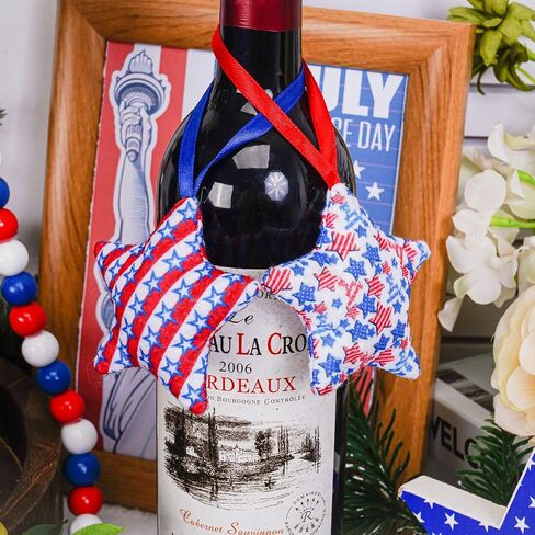 Felt Fabric Stars Hanging Ornament, 12 Pieces Set, 4th of July Patriotic Fabric Star Ornament, Red White Blue Stars Tree Ornaments for Memorial Day Veteran Day Hanging Decorations (Blue) in Saudi Arabia