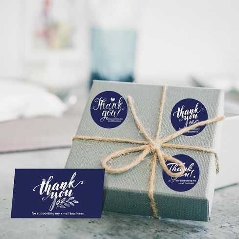 600 Pieces Thank You For Supporting My Small Business Cards and Stickers Set - Pink Gold Foil Thank You Cards for Retail Store Package Insert Envelope Seals Business Owner Sellers in Saudi Arabia