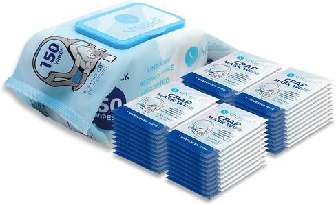 Snugell Unscented Jumbo Pack CPAP Mask Wipes – 150 Wipes Per Pack – Value Size with 190 Wipes – Lint & Alcohol-Free – Perfect for Effective, Easy Cleaning & Sanitizing of CPAP Masks, Tubes & Devices in Saudi Arabia