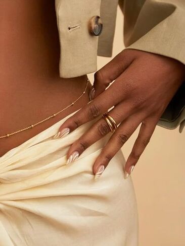 14K Gold Waist Chain for Women, Plated Layered Belly Chain for The Waist Adjustable Waterproof Sexy Bikini Satellite Beads Chain Summer Non Tarnish Body Chain Jewelry Gifts for Women in Saudi Arabia